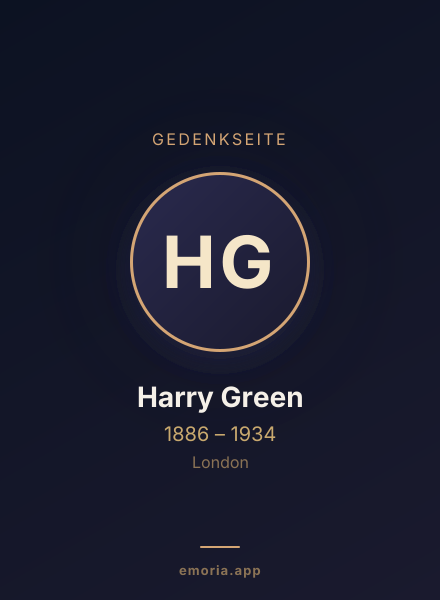 Gedenkportrait von Harry Green