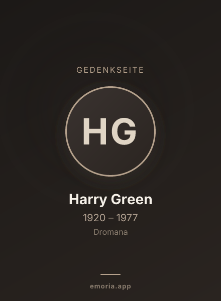 Gedenkportrait von Harry Green