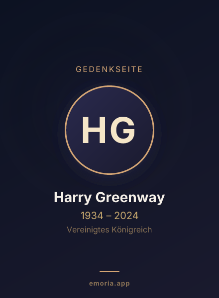 Gedenkportrait von Harry Greenway