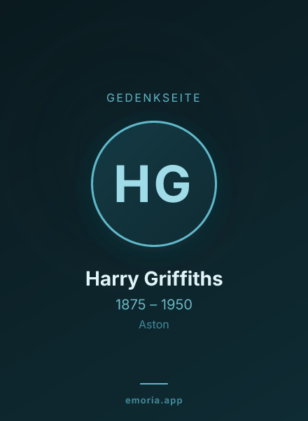 Gedenkportrait von Harry Griffiths