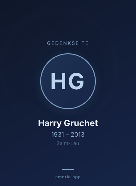 Gedenkportrait von Harry Gruchet