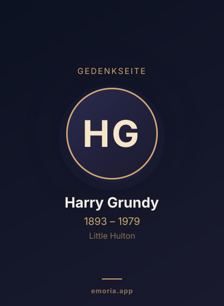 Gedenkportrait von Harry Grundy