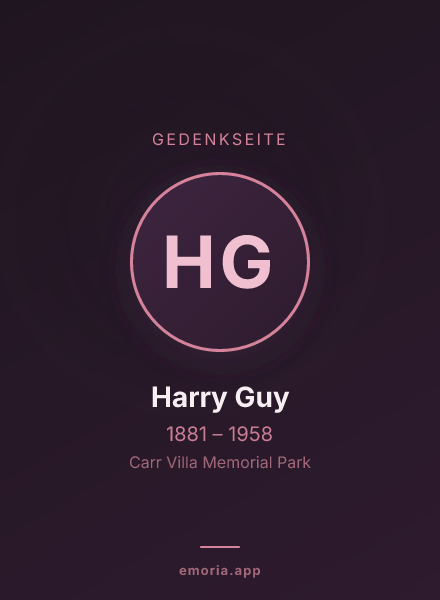 Gedenkportrait von Harry Guy