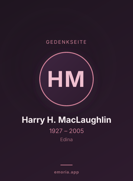Gedenkportrait von Harry H. MacLaughlin