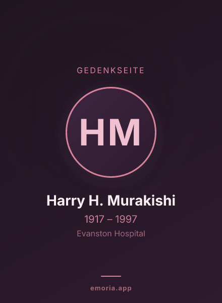 Gedenkportrait von Harry H. Murakishi