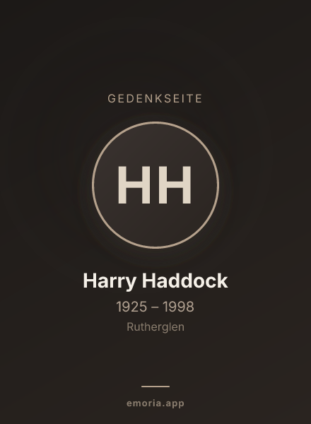 Gedenkportrait von Harry Haddock