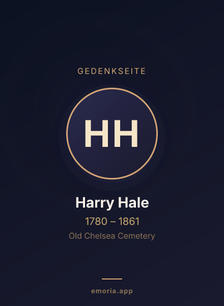 Gedenkportrait von Harry Hale