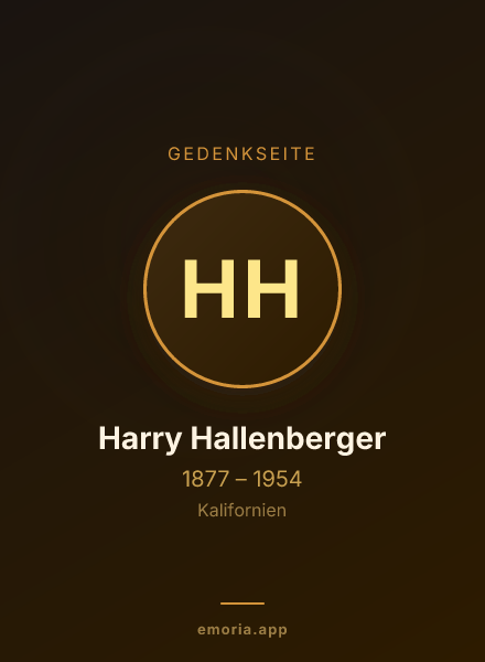 Gedenkportrait von Harry Hallenberger