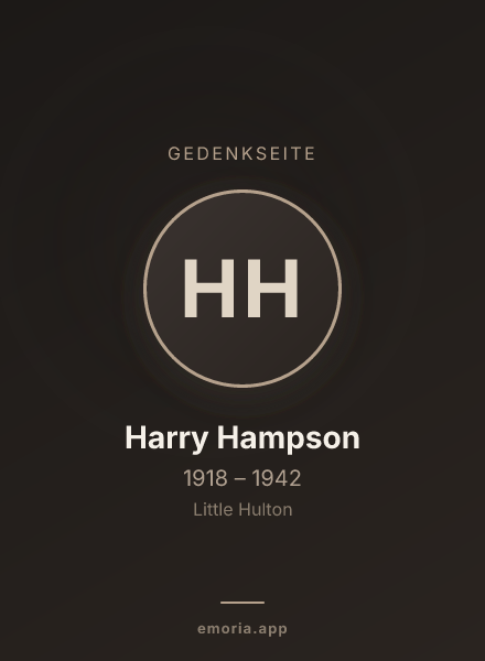 Gedenkportrait von Harry Hampson