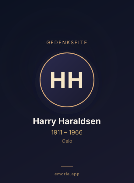 Gedenkportrait von Harry Haraldsen