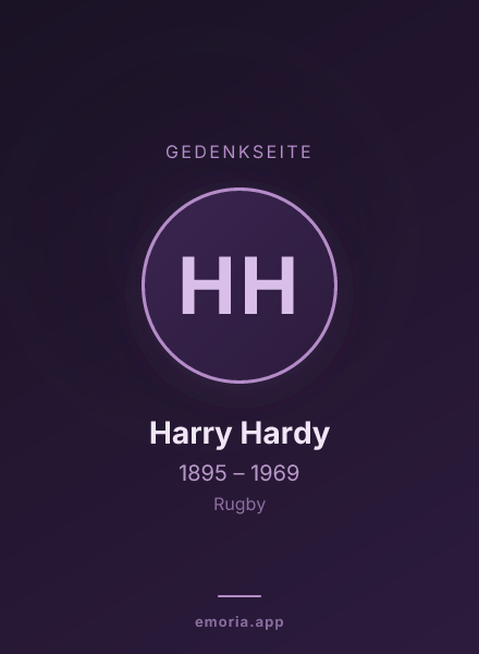 Gedenkportrait von Harry Hardy