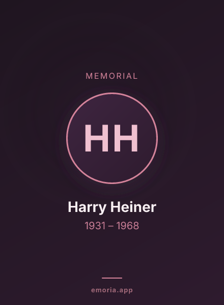 Memorial portrait of Harry Heiner