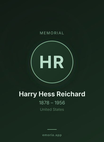Memorial portrait of Harry Hess Reichard