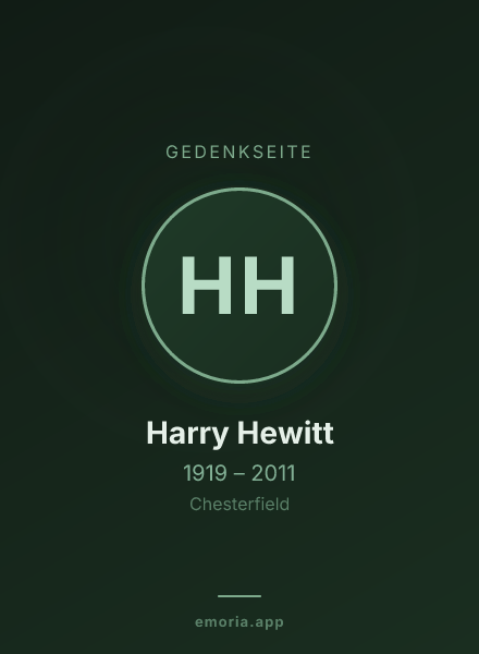 Gedenkportrait von Harry Hewitt