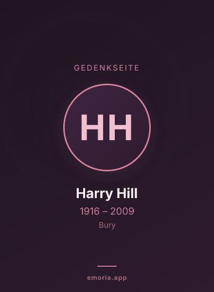 Gedenkportrait von Harry Hill