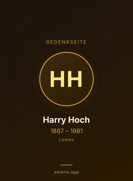 Gedenkportrait von Harry Hoch
