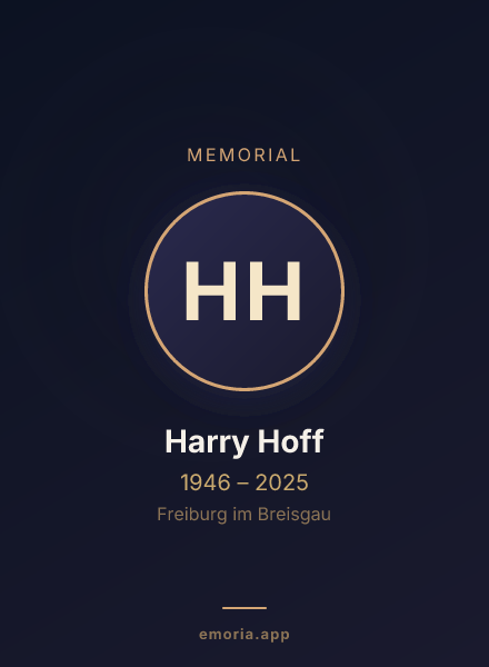 Memorial portrait of Harry Hoff