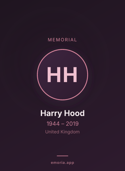 Memorial portrait of Harry Hood