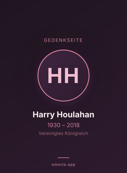 Gedenkportrait von Harry Houlahan