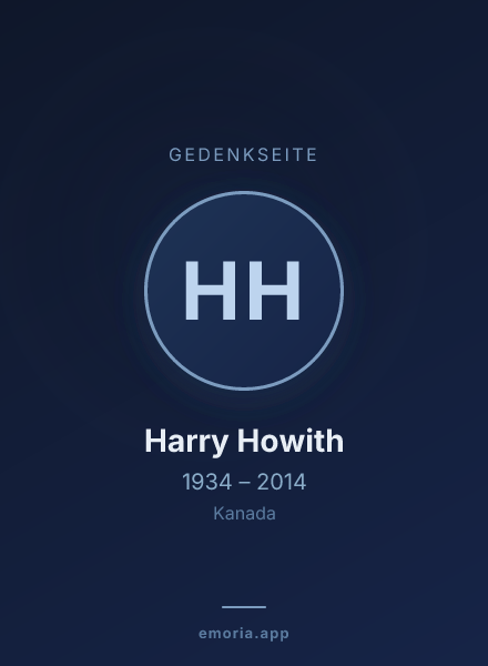 Gedenkportrait von Harry Howith