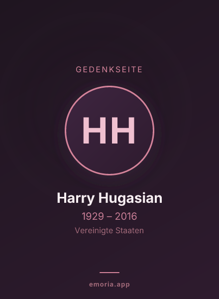 Gedenkportrait von Harry Hugasian