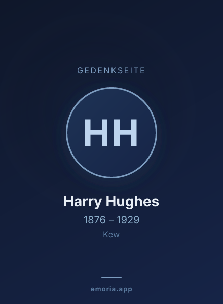 Gedenkportrait von Harry Hughes