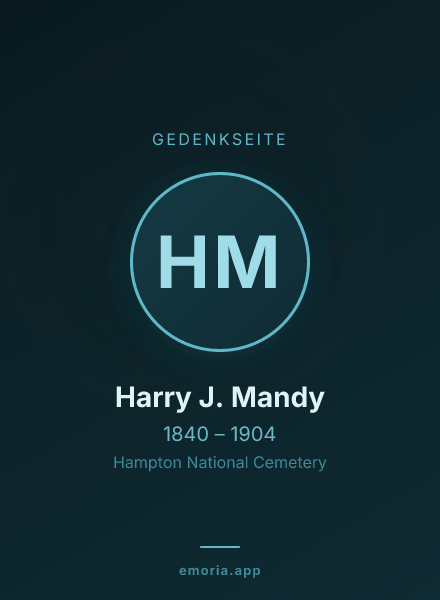 Gedenkportrait von Harry J. Mandy