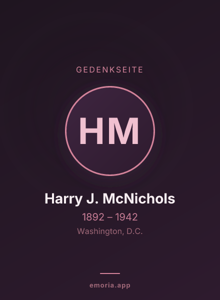 Gedenkportrait von Harry J. McNichols