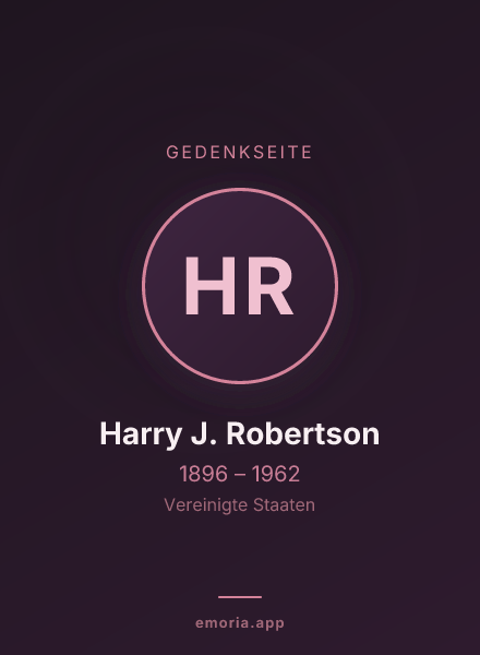 Gedenkportrait von Harry J. Robertson