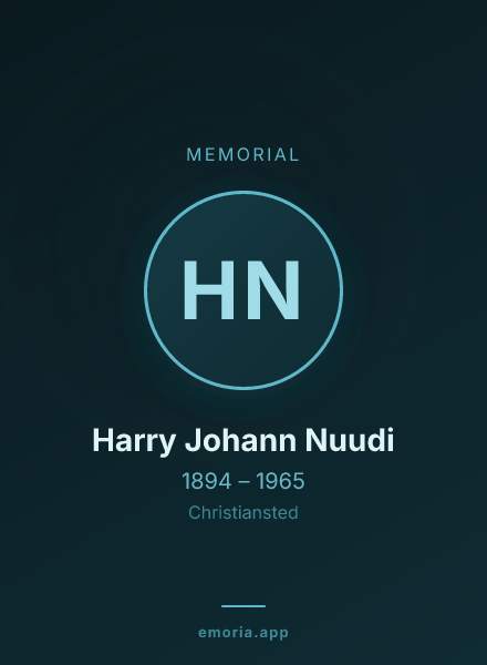 Memorial portrait of Harry Johann Nuudi