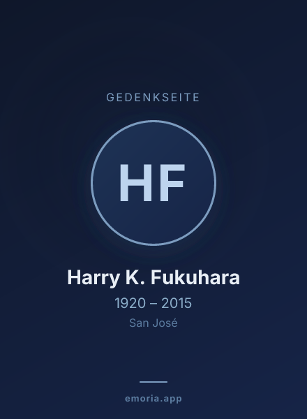 Gedenkportrait von Harry K. Fukuhara