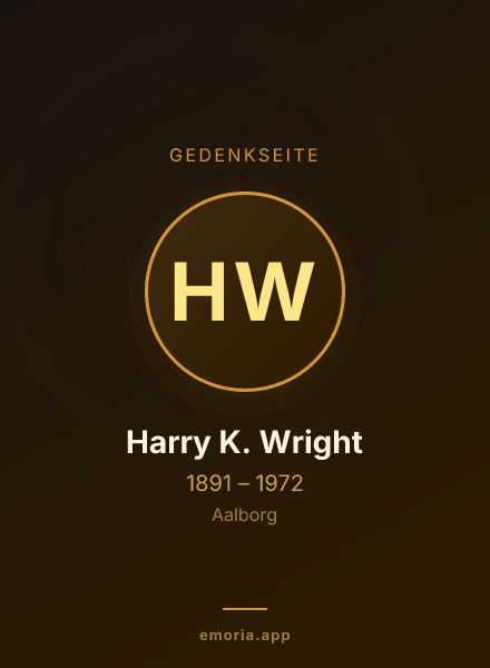 Gedenkportrait von Harry K. Wright