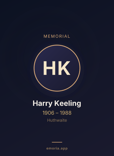 Memorial portrait of Harry Keeling
