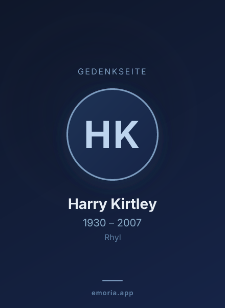 Gedenkportrait von Harry Kirtley