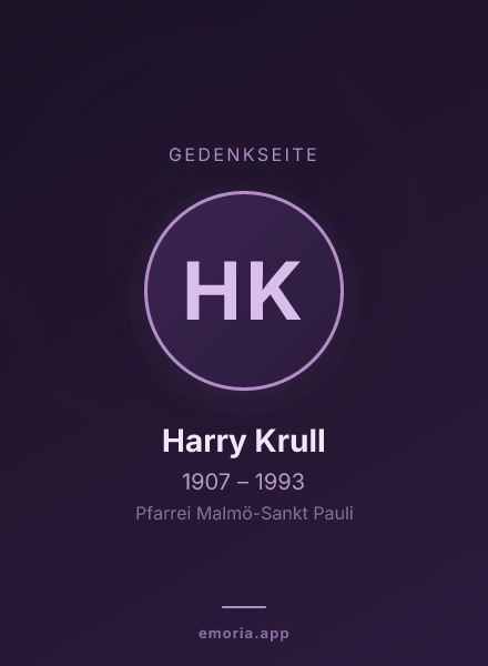 Gedenkportrait von Harry Krull