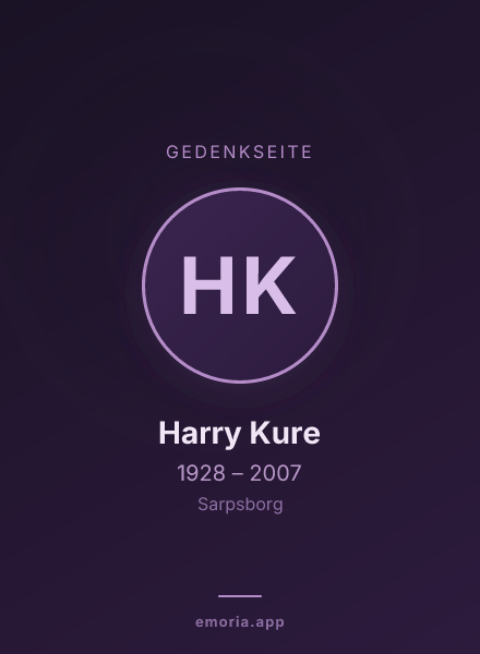 Gedenkportrait von Harry Kure