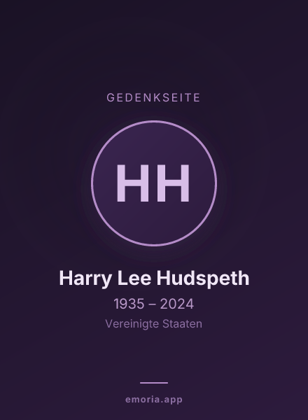 Gedenkportrait von Harry Lee Hudspeth