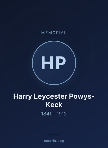 Memorial portrait of Harry Leycester Powys-Keck