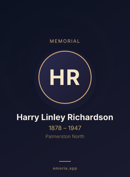 Memorial portrait of Harry Linley Richardson