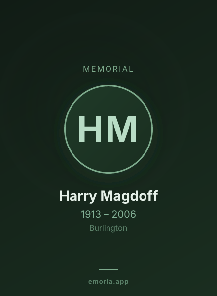 Memorial portrait of Harry Magdoff