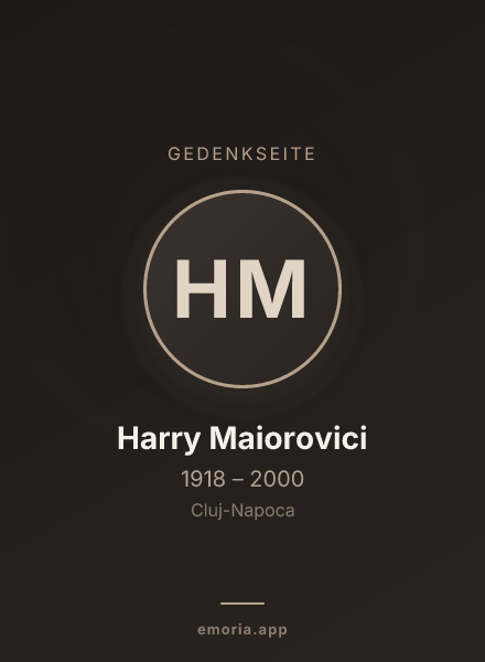 Gedenkportrait von Harry Maiorovici
