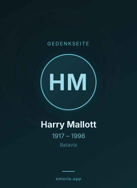 Gedenkportrait von Harry Mallott