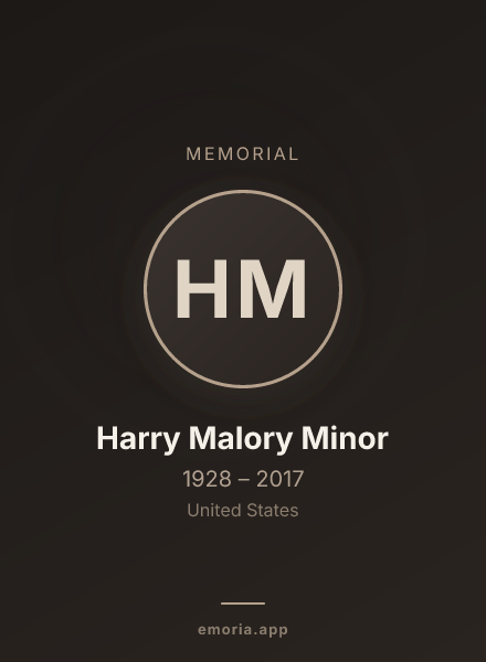 Memorial portrait of Harry Malory Minor