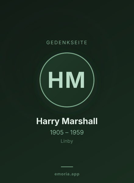 Gedenkportrait von Harry Marshall