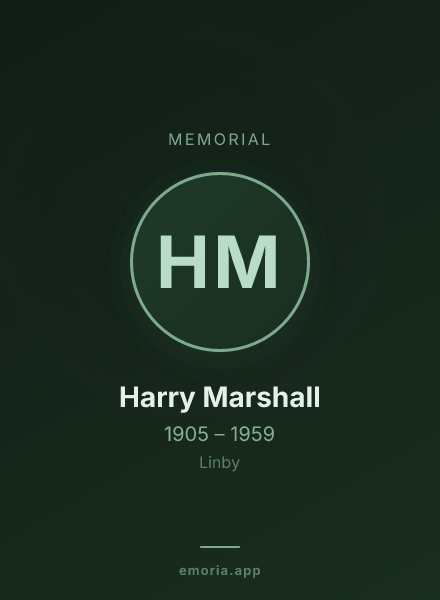 Memorial portrait of Harry Marshall