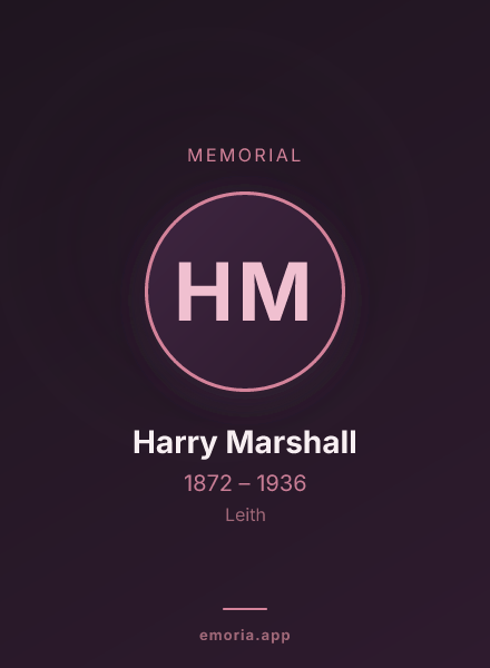 Memorial portrait of Harry Marshall