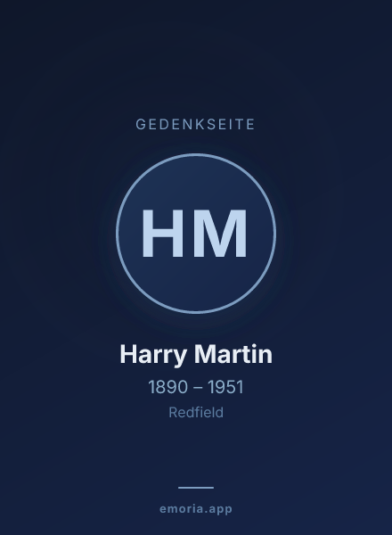 Gedenkportrait von Harry Martin