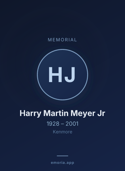 Memorial portrait of Harry Martin Meyer Jr
