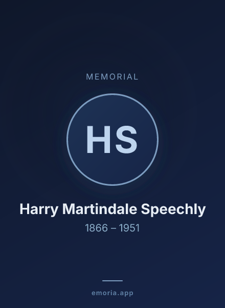 Memorial portrait of Harry Martindale Speechly