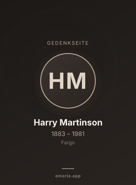 Gedenkportrait von Harry Martinson